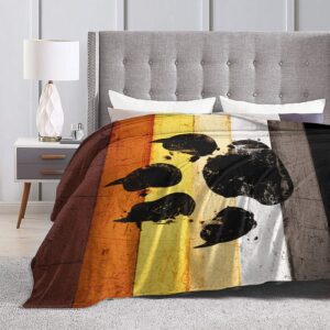 Gay Flag Bear Paw Lgbt Flannel Fleece Throw Blankets For Bed Sofa Living Room Soft Blanket For Lgbtq 2