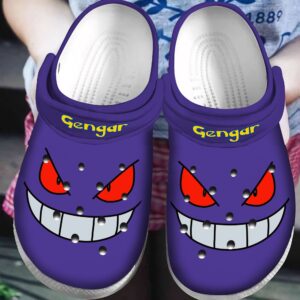 Gengar Pokemon purple Crocs Classic Clog Shoes Zanaboutique