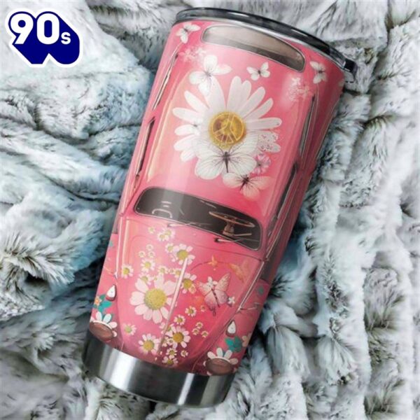 Gift For Hippie Pink Hippie Car Gift For Lover Day Travel Tumbler