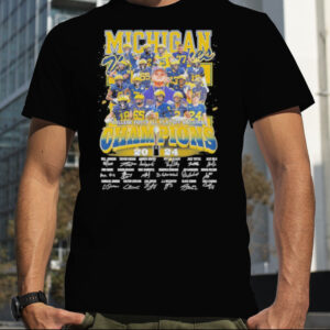 Go Blue Michigan Wolverines 2024 College Football National Champions Signatures Shirt