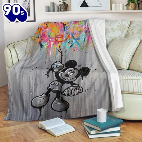 Graphic Mickey Disney Fleece Blanket Gift For Fan