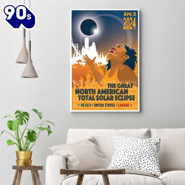 Great North American Solar Eclipse 2024 Cities In The Eclipse Canvas