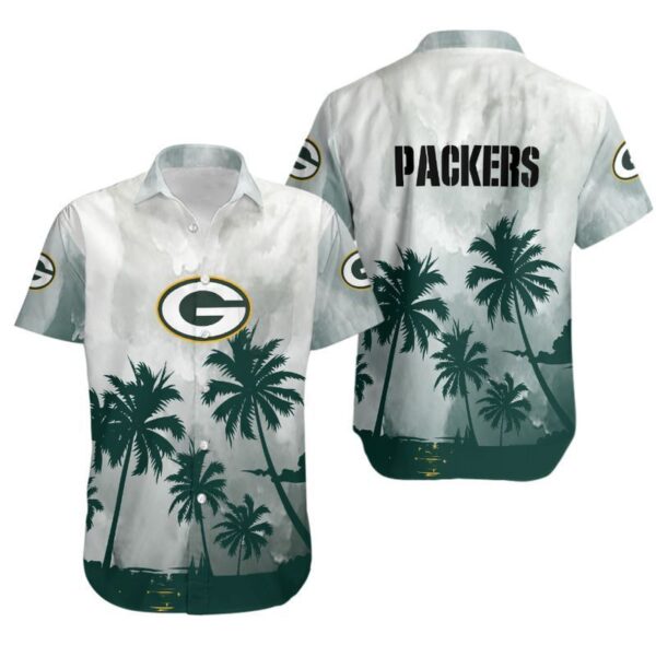 Green Bay Packers Coconut Trees NFL Gift For Fan Hawaiian Graphic Print Shirt