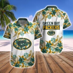 Green Bay Packers Hawaiian Shirt Short Tropical Combo Set