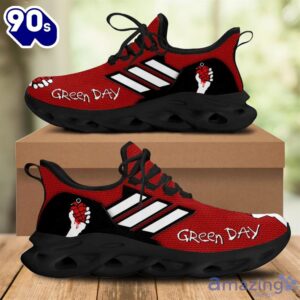 Green Day Rock Band Logo White Striped Men And Women Running Sneakers Max Soul Shoes