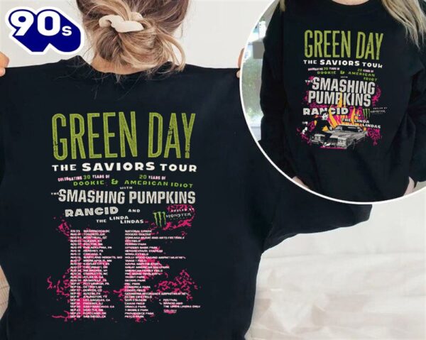 Green Day The Saviors 2024 Tour Sweatshirt Unisex Allsizes For Fans