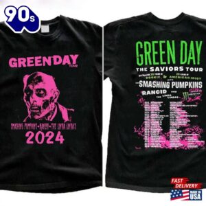 Green Day The Saviors 2024 Tour T-Shirt Band Graphic Tee Concert Shirt