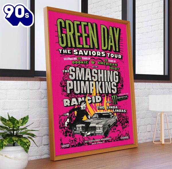 Green Day the Saviors 2024 Tour Poster