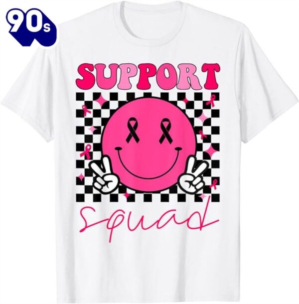 Groovy Breast Cancer Awareness Support Squad Shirt