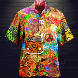 Halloween Hippie Hawaiian Shirt –…