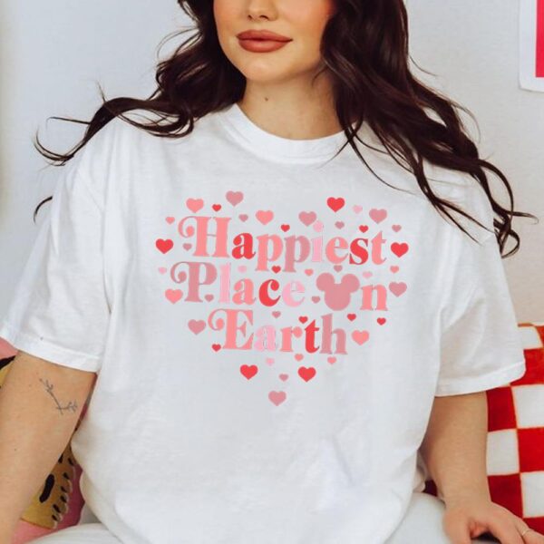 Happiest Place On Earth Valentine Shirt Disney Valentine Shirt