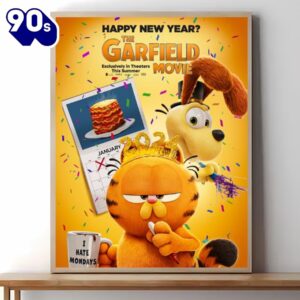 Happy New Year The Garfield Movie Poster Art Decorations Poster Canvas