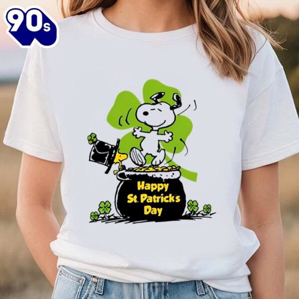 Happy St Patrick’s Day Snoopy And Woodstock Shirt