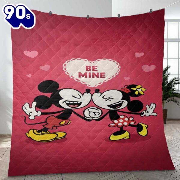 Happy Valentine’s Day Sweet Love Of Mickey Couple Cartoon Disney Ver5 Gift Lover Blanket