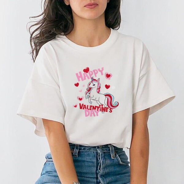 Happy Valentine’s Day 2024 Funny Unicorn For Boys T-Shirt