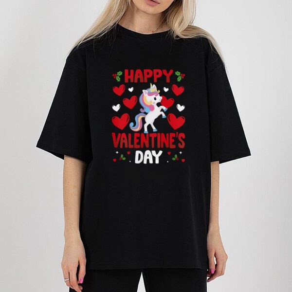 Happy Valentines Day Unicorns Heart Love Animal T-Shirt
