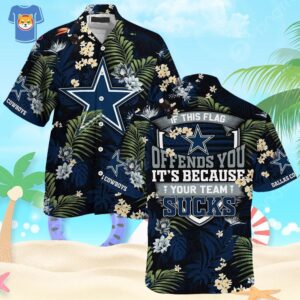 Hawaiian Dallas Cowboys Shirt Team…