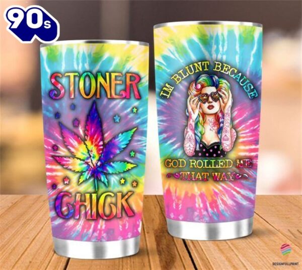 Hippie 420 Colorful Stoner Chick Gift For Lovers Travel Tumbler