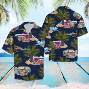 Hippie Bus Hawaiian Shirt For…