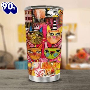 Hippie Cat Stainless Steel Cup