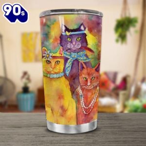 Hippie Cat Stainless Steel Cup…