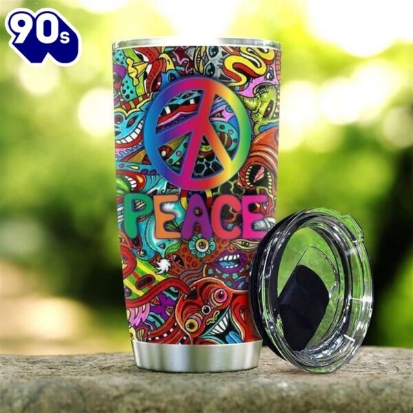 Hippie Color Pattern Stainless Steel Cup