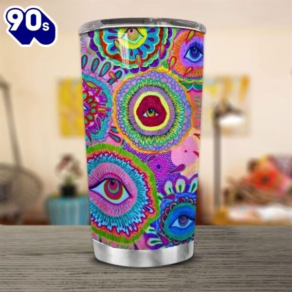 Hippie Eye Art Stainless Steel Cup Tumbler