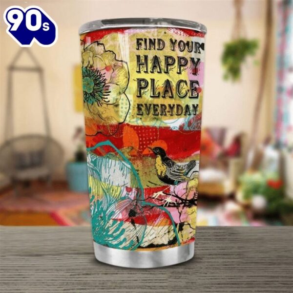 Hippie Happy Place Stainless Steel Cup