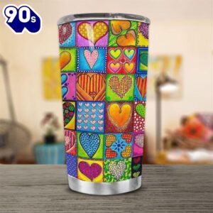 Hippie Heart Stainless Steel Cup…