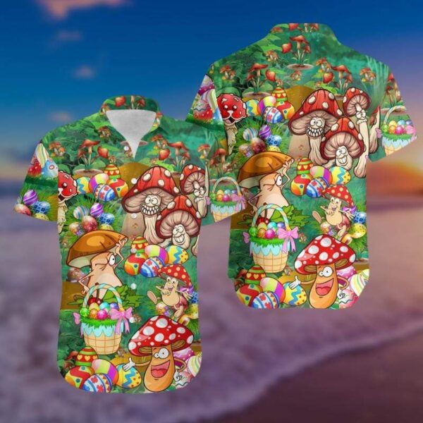 Hippie Mushroom Hawaiian Shirt- Beachwear For Men – Gifts For Young Adults