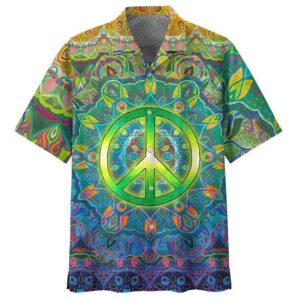 Hippie Pattern Hawaiian Shirt Beachwear For Men Gifts For Young Adults 1