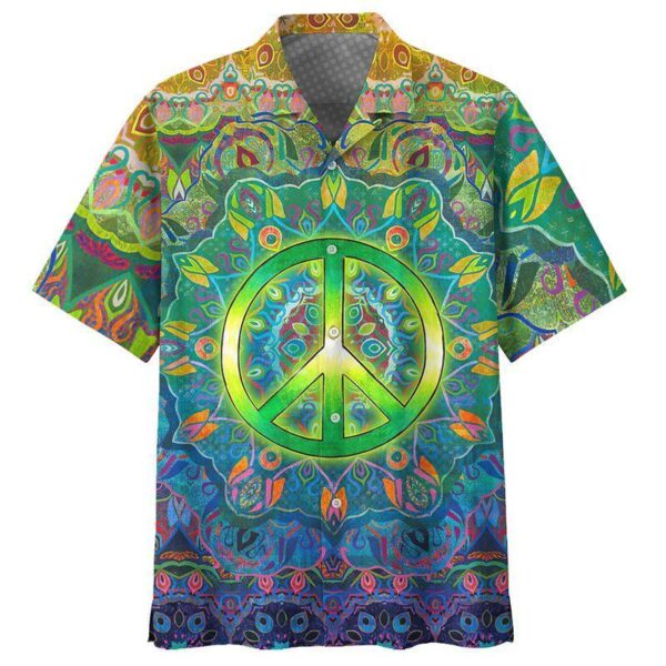 Hippie Pattern Hawaiian Shirt – Beachwear For Men – Gifts For Young Adults