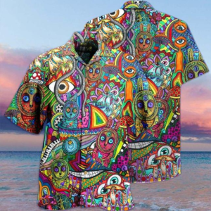 Hippie Pattern Hawaiian Shirt Beachwear For Men Gifts For Young Adults 2