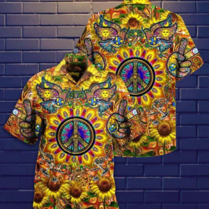 Hippie Pattern Hawaiian Shirt Beachwear For Men Gifts For Young Adults