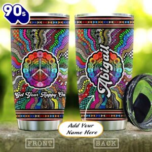 Hippie Pattern Personalized Tumbler