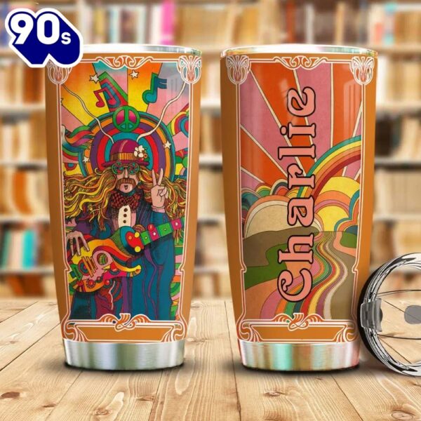 Hippie Rock And Roll Personalized Tumbler