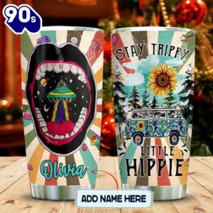 Hippie Stay Trippy Personalized Tumbler