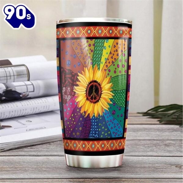 Hippie Sunflower Color Stainless Steel Cup