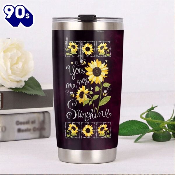 Hippie Sunflower You Are My Sunshine Stainless Steel Cup Tumbler