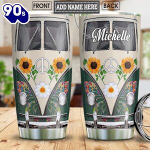Hippie Vans Butterfly Personalized Tumbler