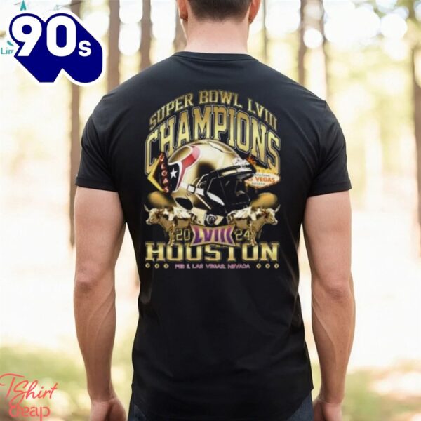 Houston Super Bowl Champions 2024 ‘Gold Rush Vintage’ T Shirt