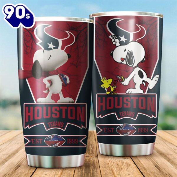 Houston Texans Snoopy All Over Print 3D Tumbler-TPH