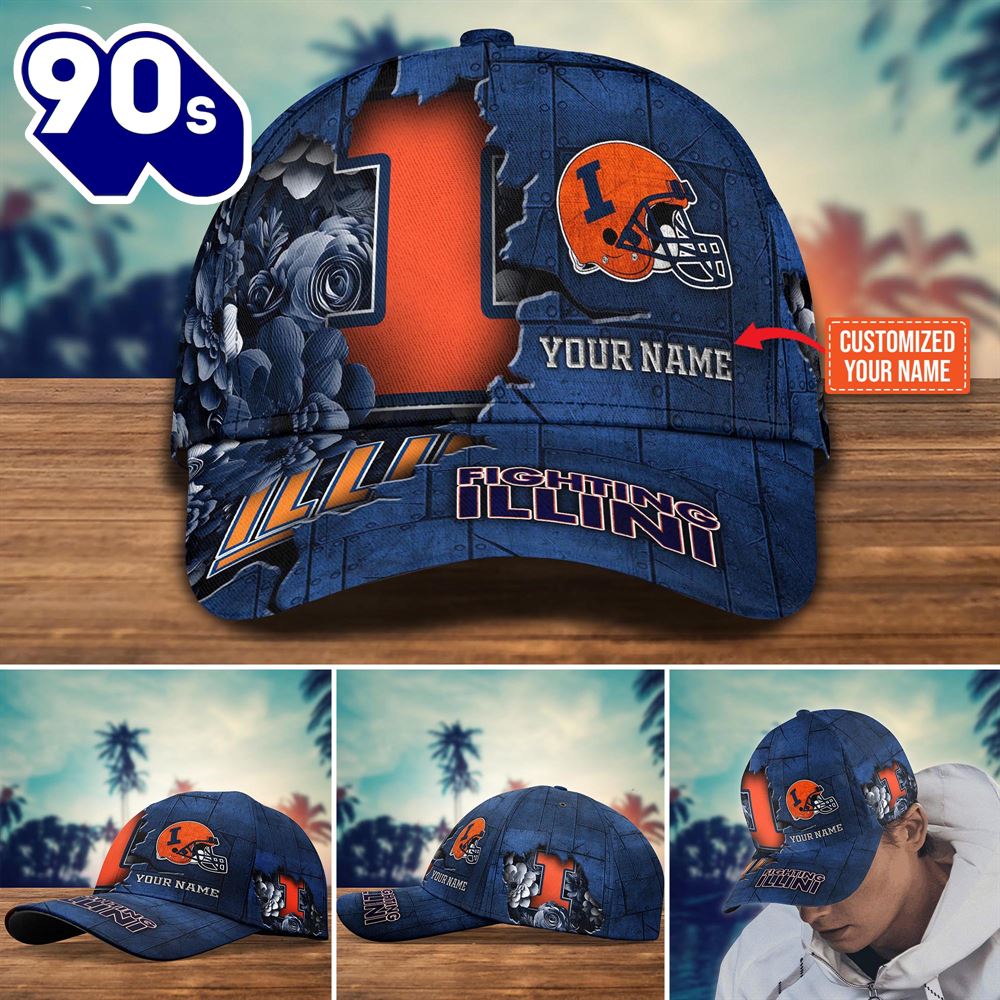 Illinois Fighting Illini Custom New Arrivals Trending Cap NCAA Cap Illinois Fighting Illini Custom New Arrivals Trending Cap NCAA Cap