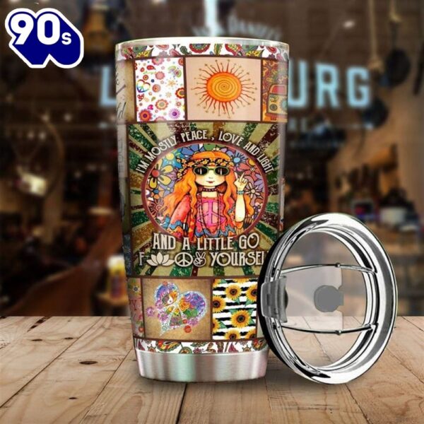 I’m Mostly Peace Love And Light Hippie Tumbler