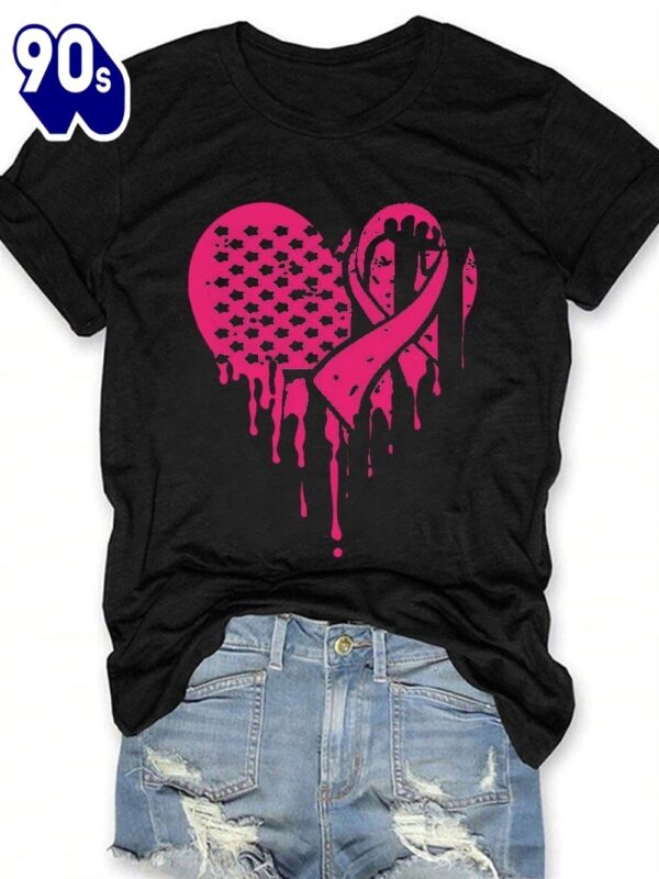 In October We Wear Pink Heart – Breast Cancer Awareness Shirt