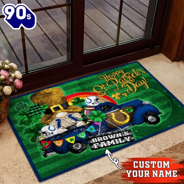 Indianapolis Colts NFL-Custom Doormat For The Celebration Of Saint Patrick’s Day