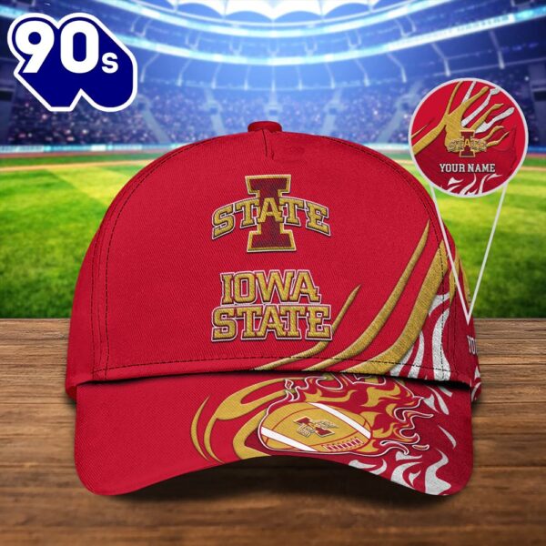 Iowa State Cyclones Sport Cap Personalized Your Name NCAA Cap