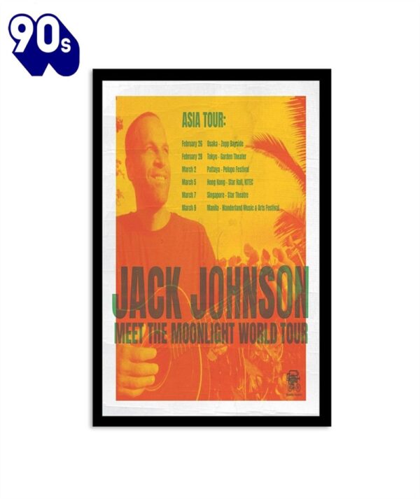 Jack Johnson Asia 2024 Tour Poster