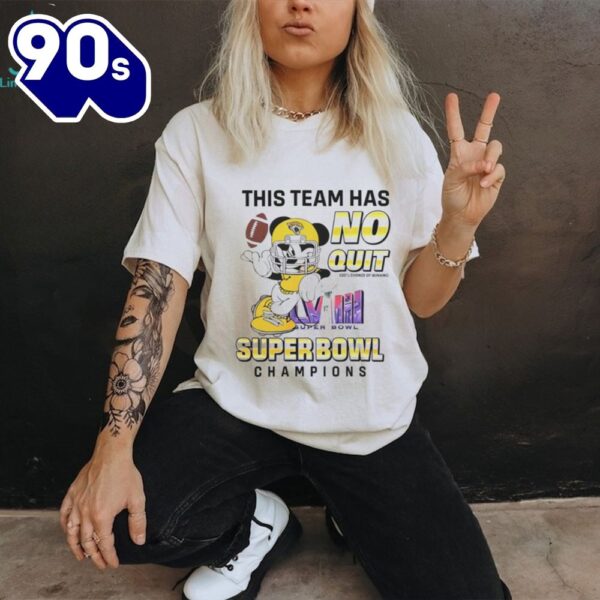 Jacksonville Jaguars Mickey Mouse This Team Has No Quit Super Bowl Champions 2024 Shirt