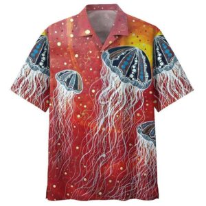 Jelly Fish Hippie Hawaiian Shirt…